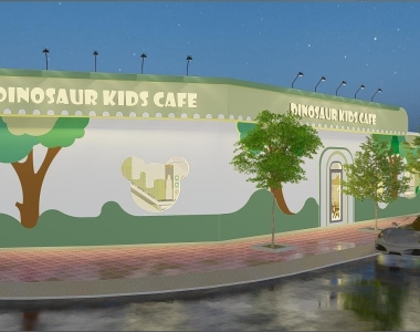Dự án thiết kế Dinosaur Kids Coffee P1