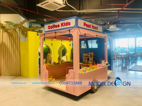 Một số hình ảnh thi công Jeju Kids Coffee Quận 7 TPHCM P1