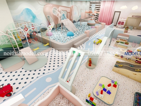 Thiết kế khu vui chơi trẻ em POOKI Kidsplay Prenium P1