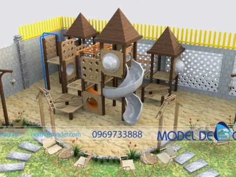 Mẫu quán cà phê sân vườn 200m2