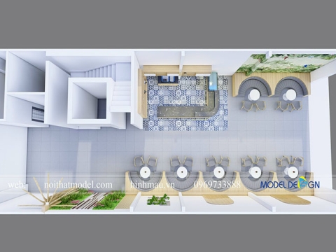 Thiết kế quán cafe mặt tiền 10m với các dự án mới nhất