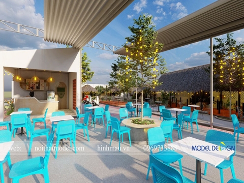 Thiết kế quán cafe mặt tiền 10m với các dự án mới nhất