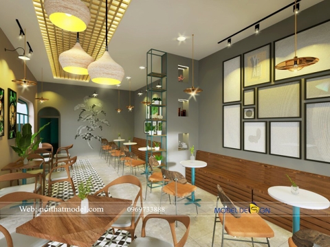 Dự án thiết kế và thi công quán cafe - quán trà sữa giá rẻ tại Bến Tre