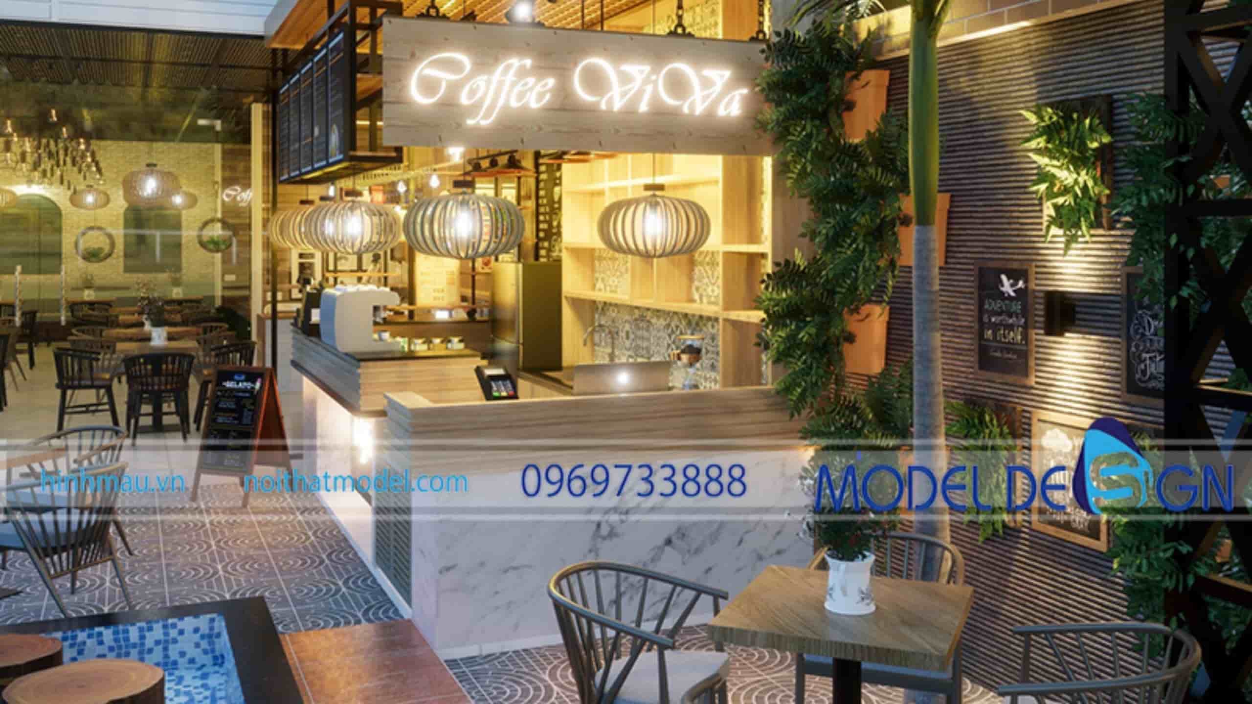 Mẫu quán trà sữa Bắc Âu thanh lịch với gam màu trắng sáng và nội thất tối giản