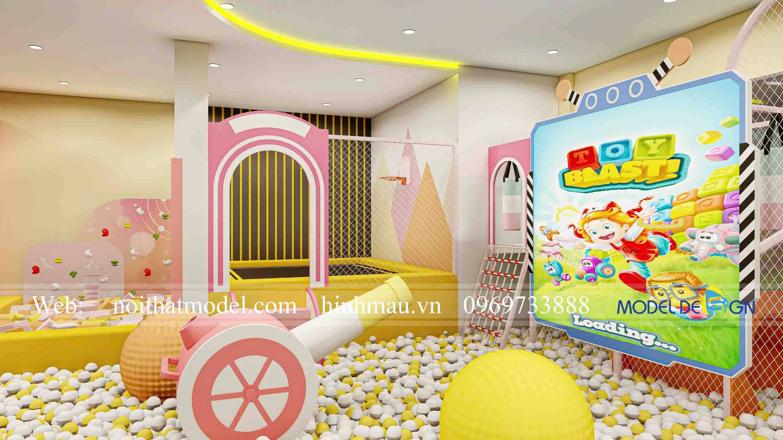 Công trình thiết kế thi công kids cafe 450m2 tại Đồng Tháp 10