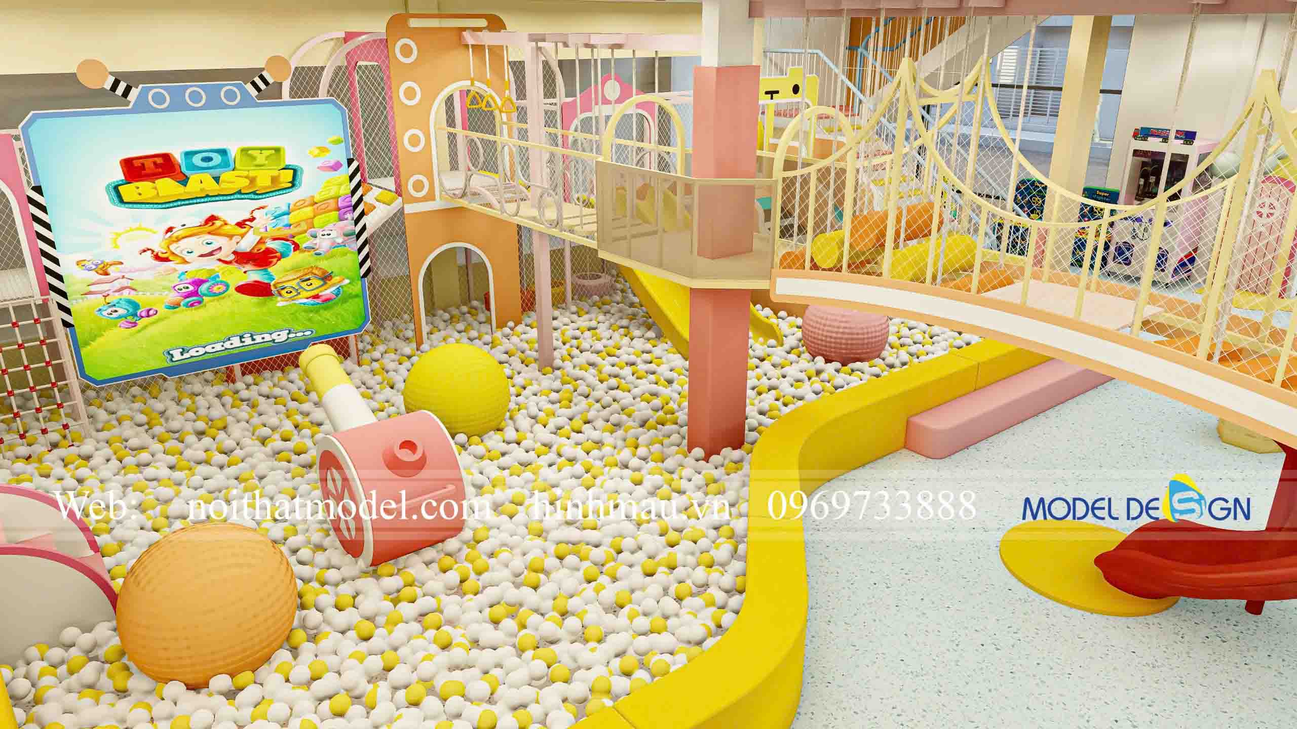 Công trình thiết kế thi công kids cafe 450m2 tại Đồng Tháp 12