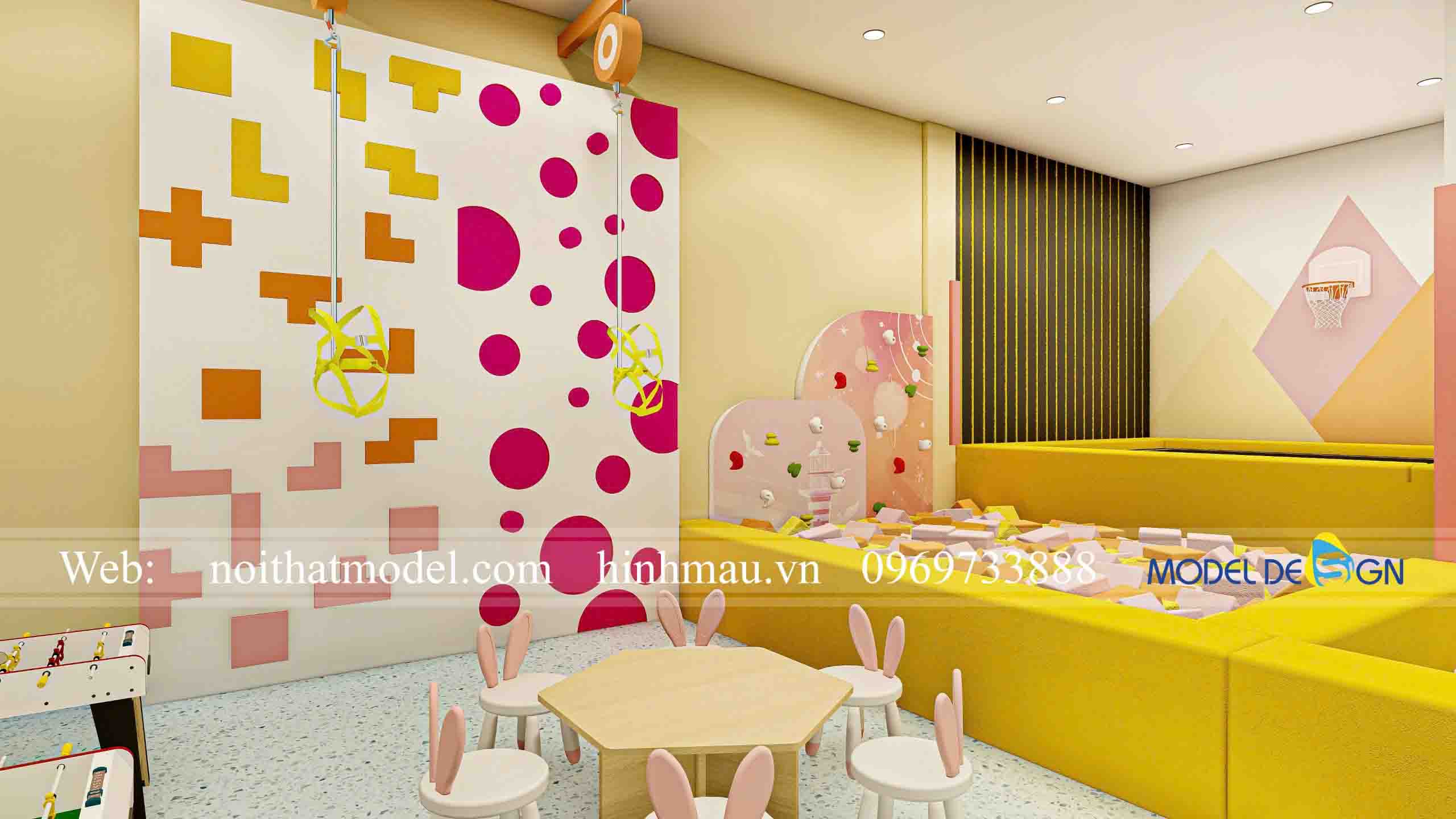 Công trình thiết kế thi công kids cafe 450m2 tại Đồng Tháp 13