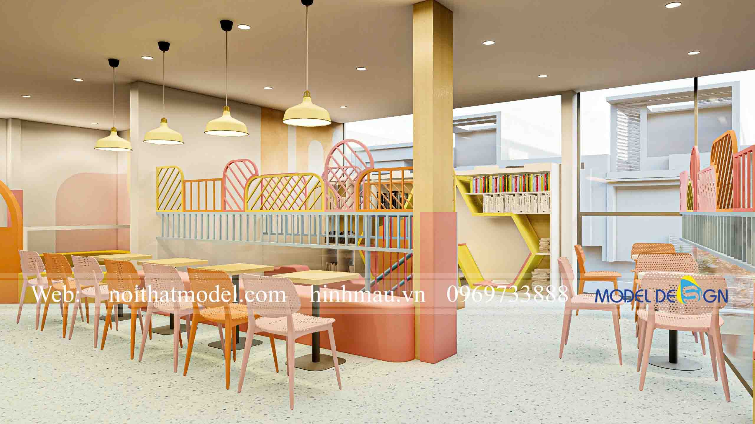 Công trình thiết kế thi công kids cafe 450m2 tại Đồng Tháp 17