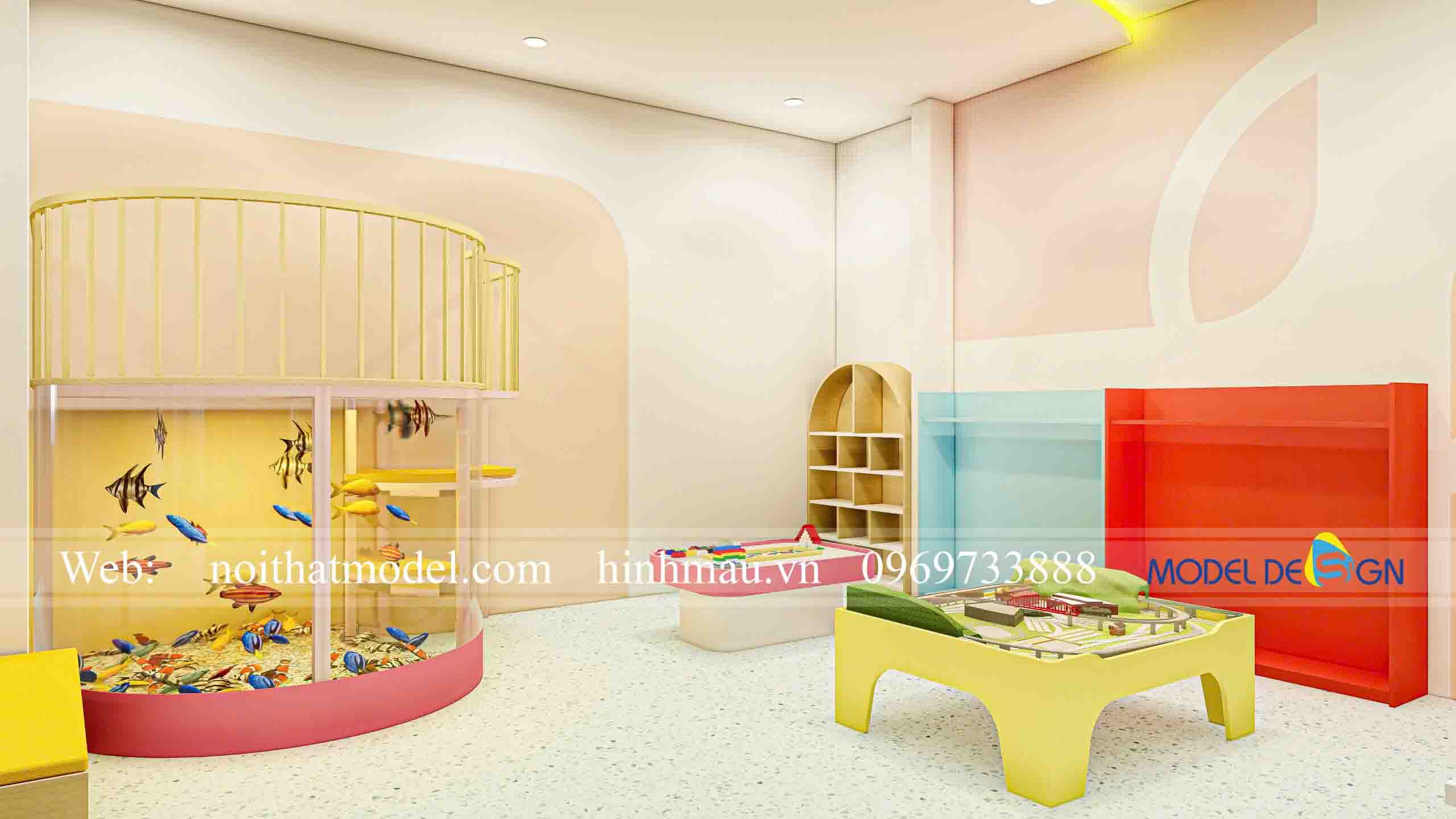 Công trình thiết kế thi công kids cafe 450m2 tại Đồng Tháp 19