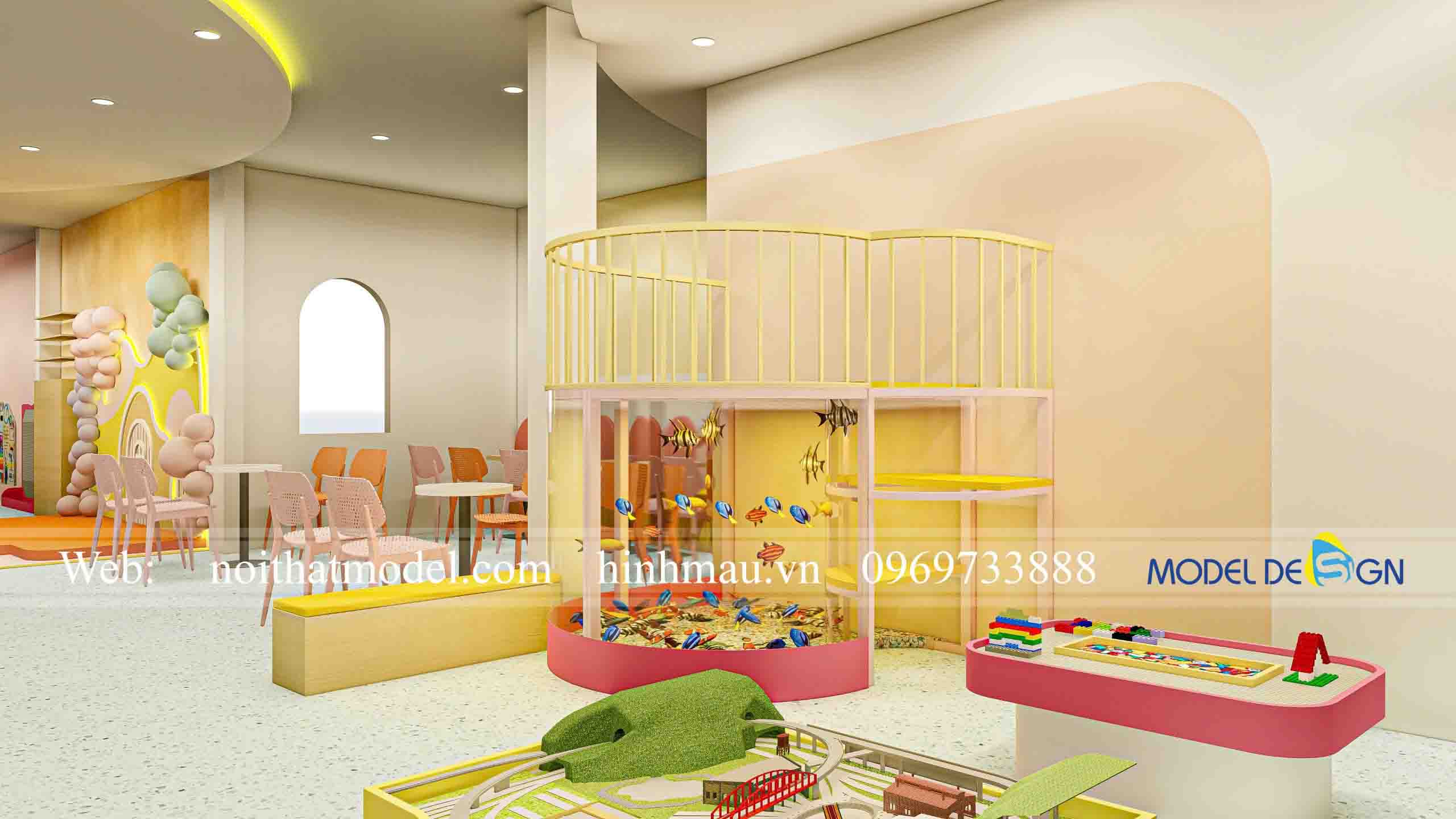 Công trình thiết kế thi công kids cafe 450m2 tại Đồng Tháp 20