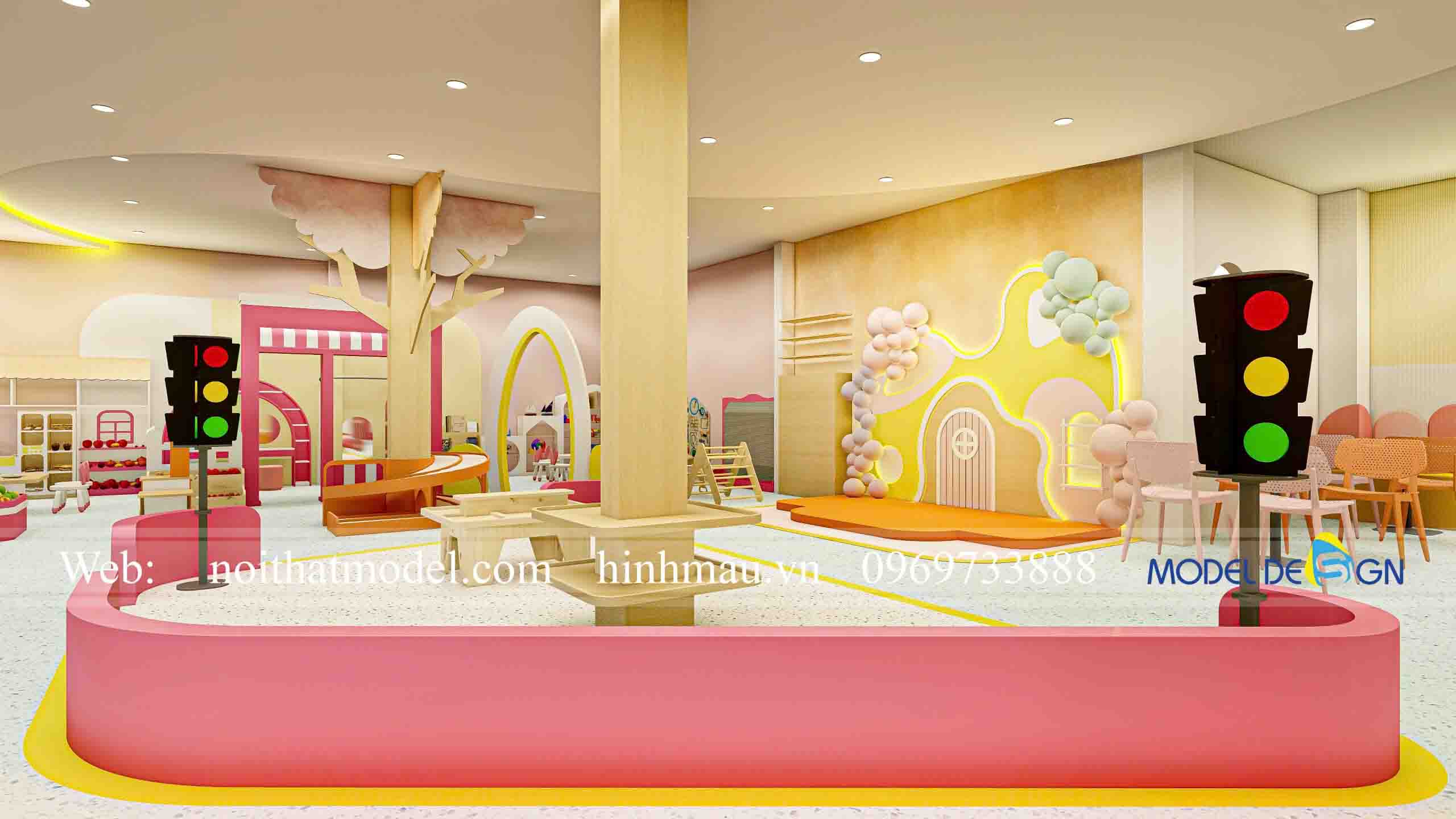 Công trình thiết kế thi công kids cafe 450m2 tại Đồng Tháp 22