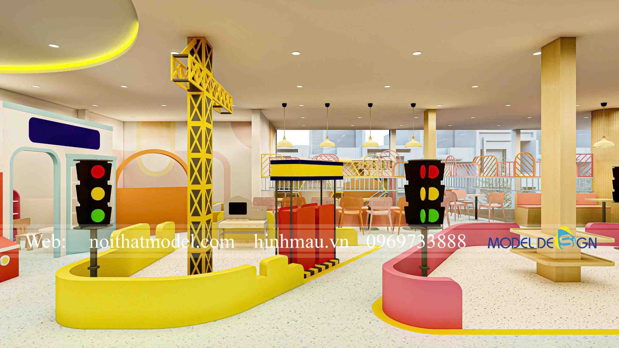 Công trình thiết kế thi công kids cafe 450m2 tại Đồng Tháp 23