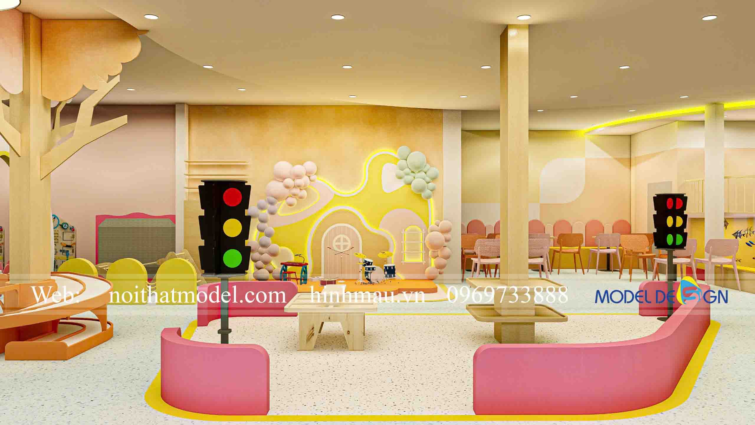 Công trình thiết kế thi công kids cafe 450m2 tại Đồng Tháp 24