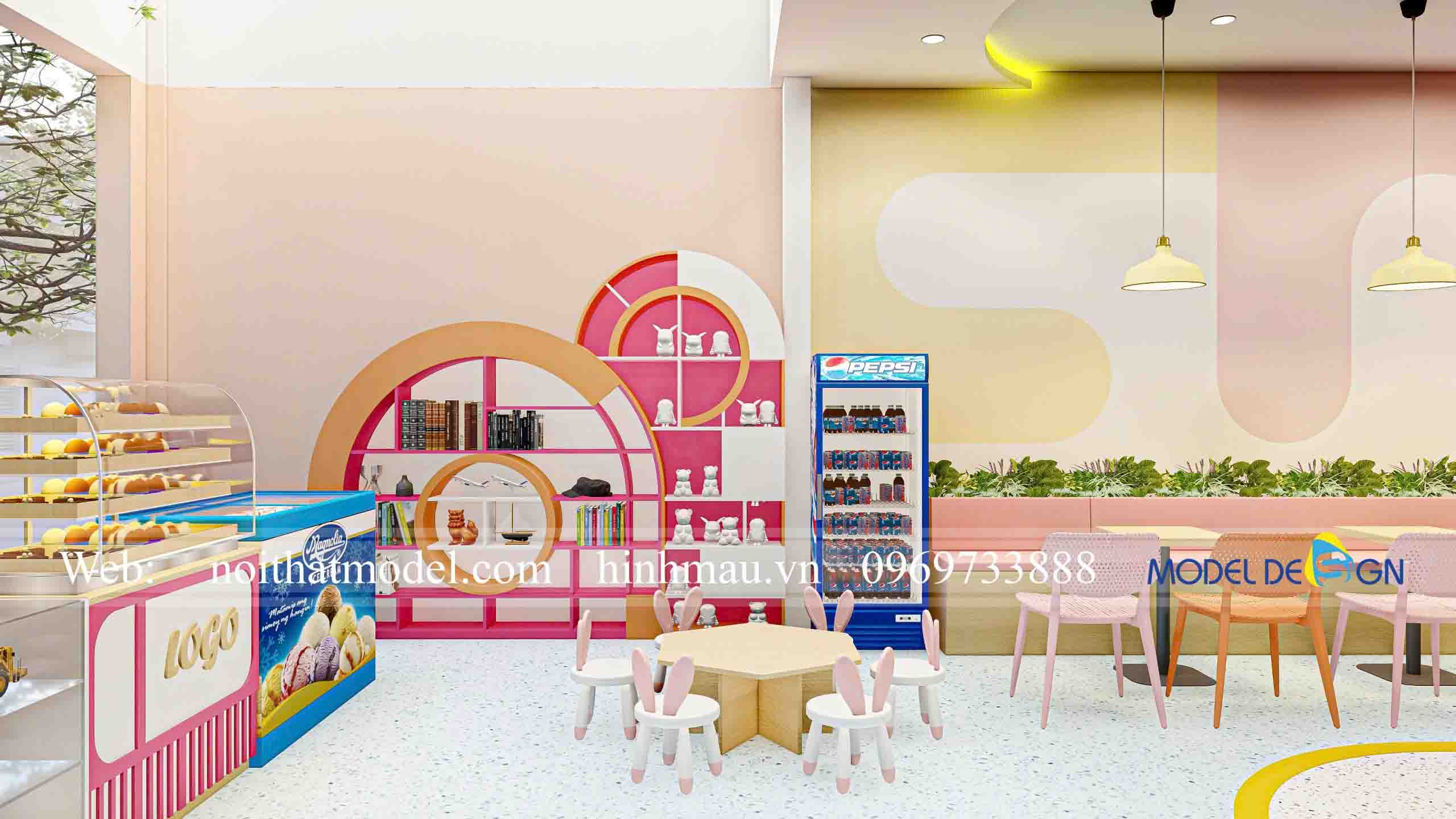 Công trình thiết kế thi công kids cafe 450m2 tại Đồng Tháp 5