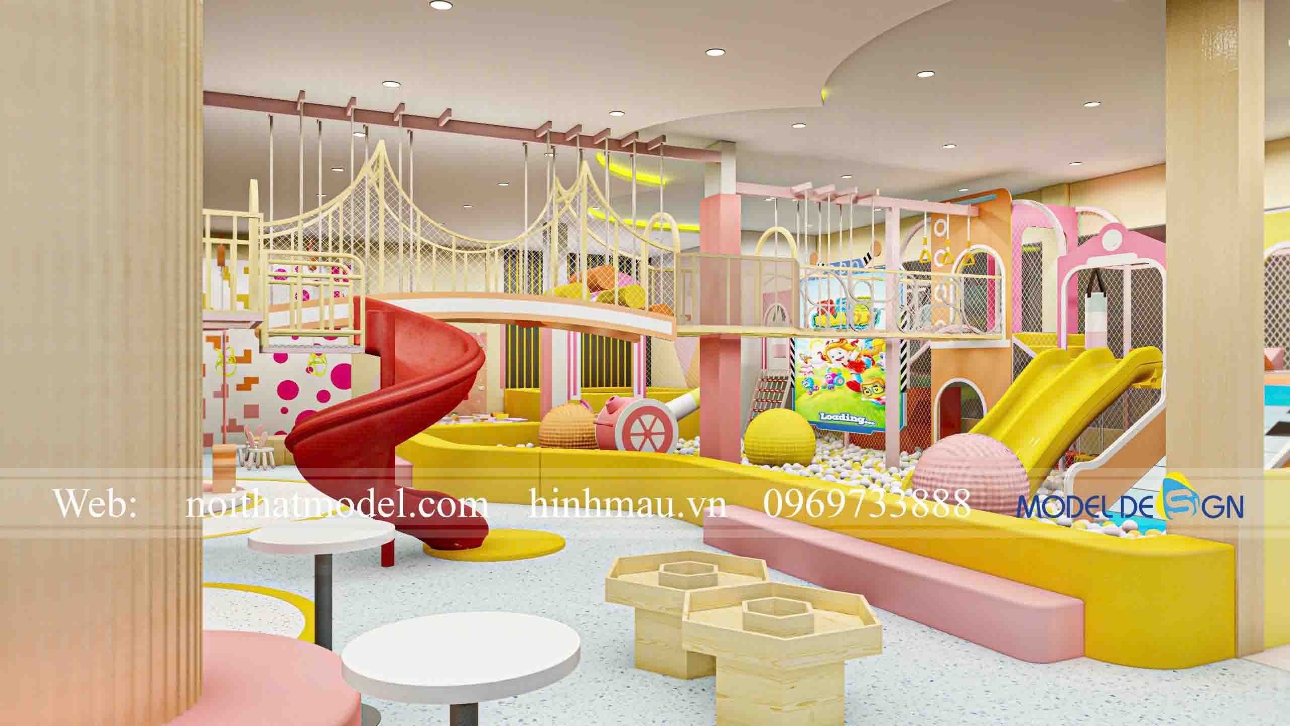 Công trình thiết kế thi công kids cafe 450m2 tại Đồng Tháp 6