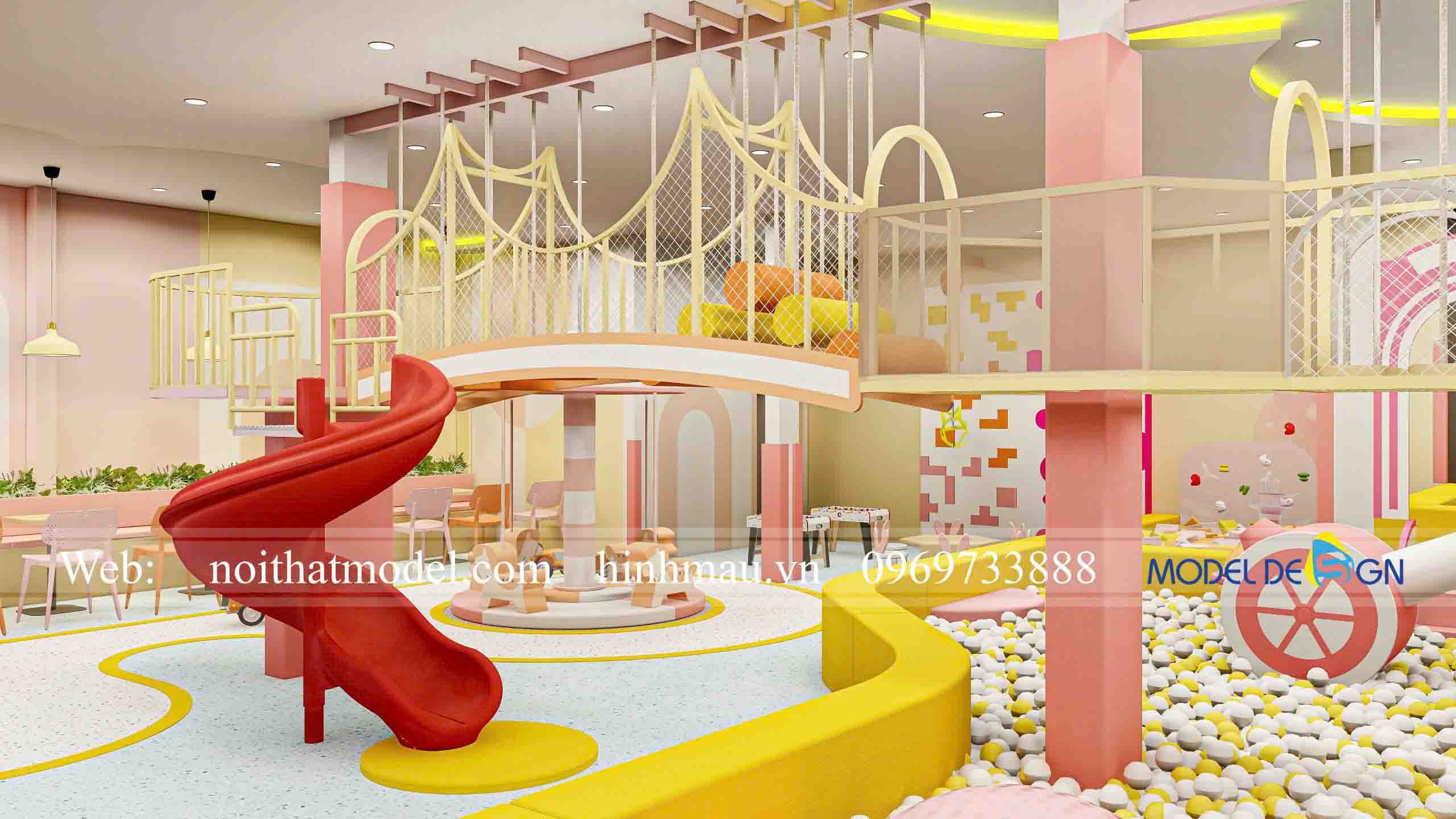 Công trình thiết kế thi công kids cafe 450m2 tại Đồng Tháp 7