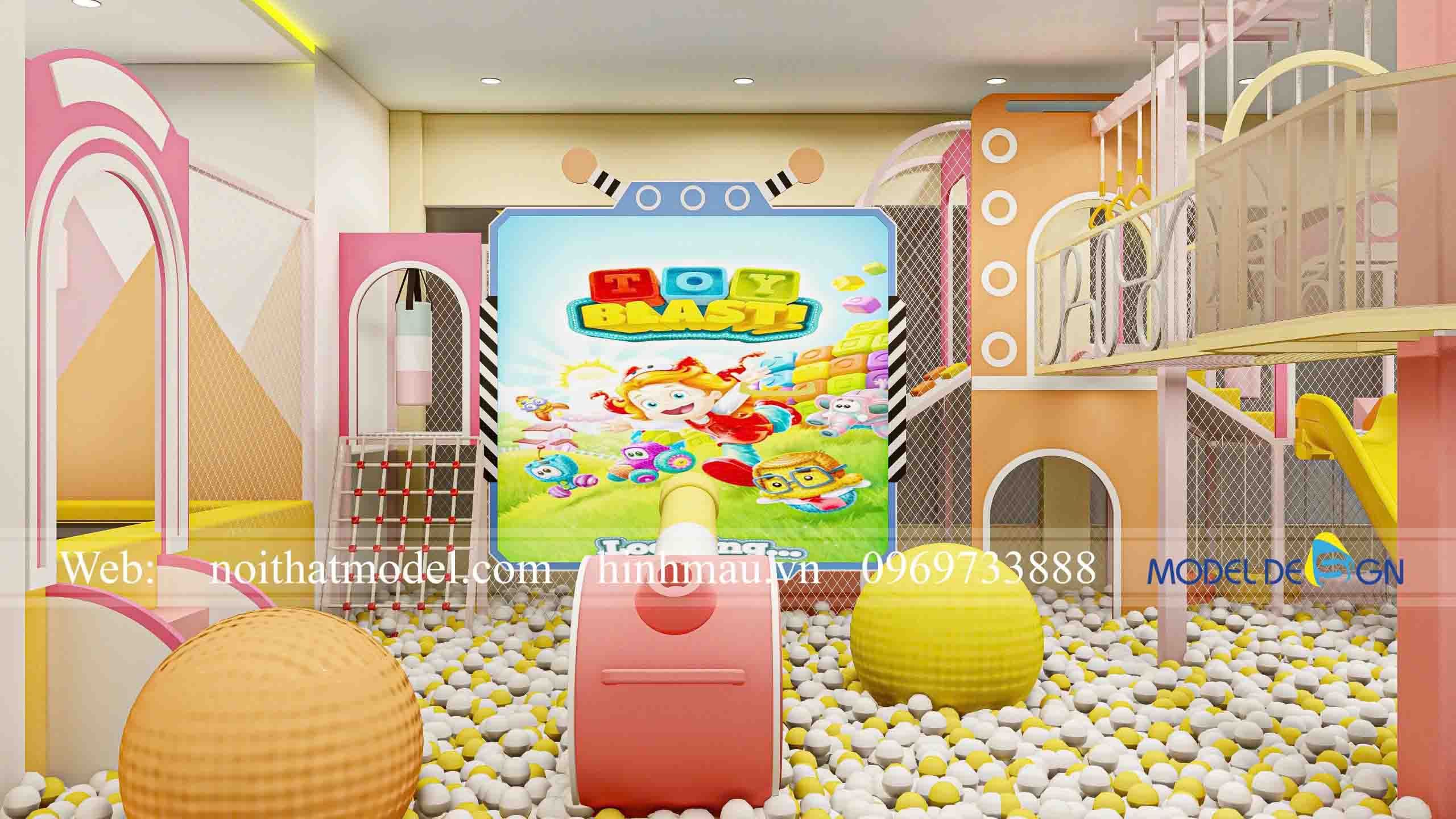 Công trình thiết kế thi công kids cafe 450m2 tại Đồng Tháp 9