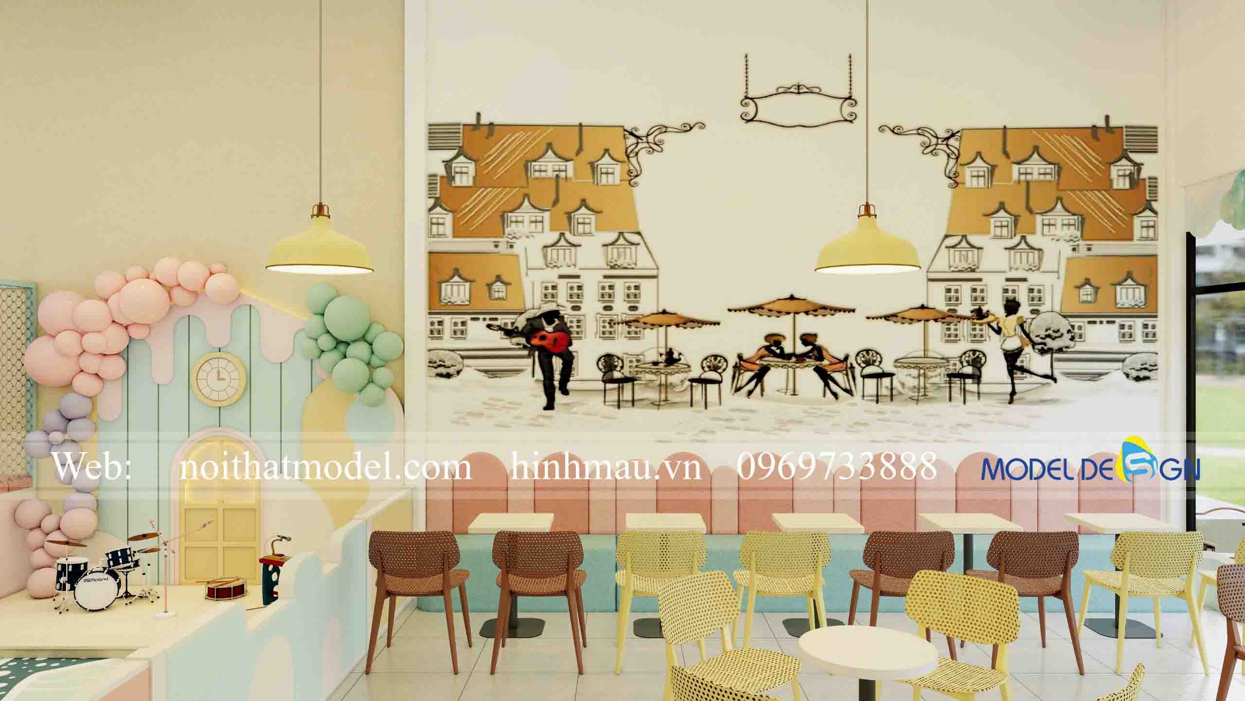 Thiết kế kids cafe 300m2 3